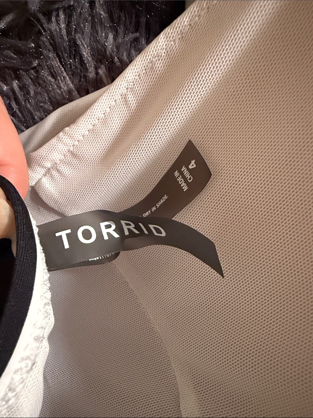 torrid Black & Pink Striped Floral Swim Crop Top - Picture 8 of 8